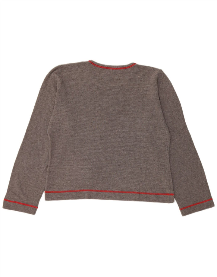Fila Womens Crop Graphic Top Langærmet UK 16 Large Grey