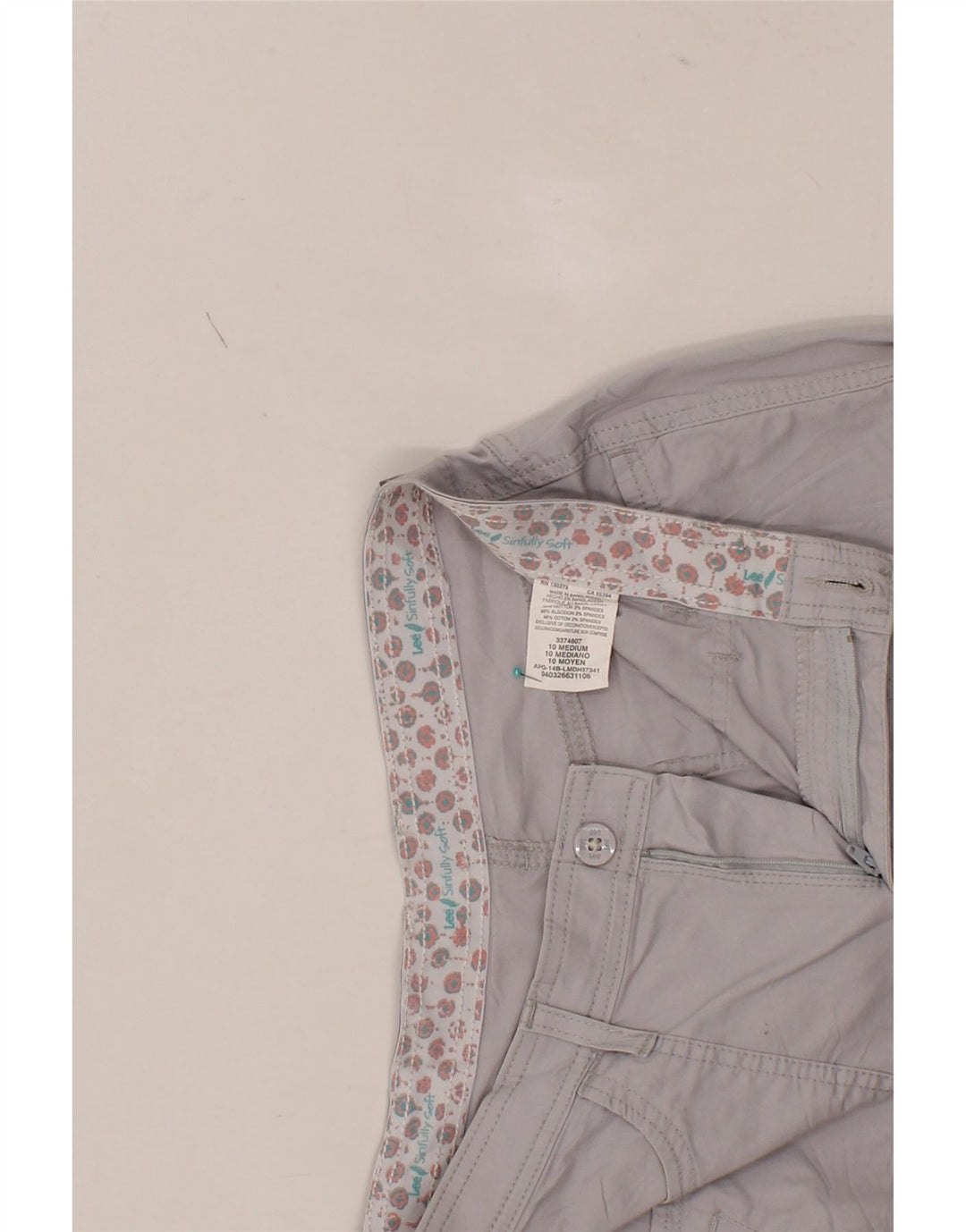 LEE Womens Bermuda Shorts US 10 Large W30  Grey Cotton Vintage Lee and Second-Hand Lee from Messina Hembry 