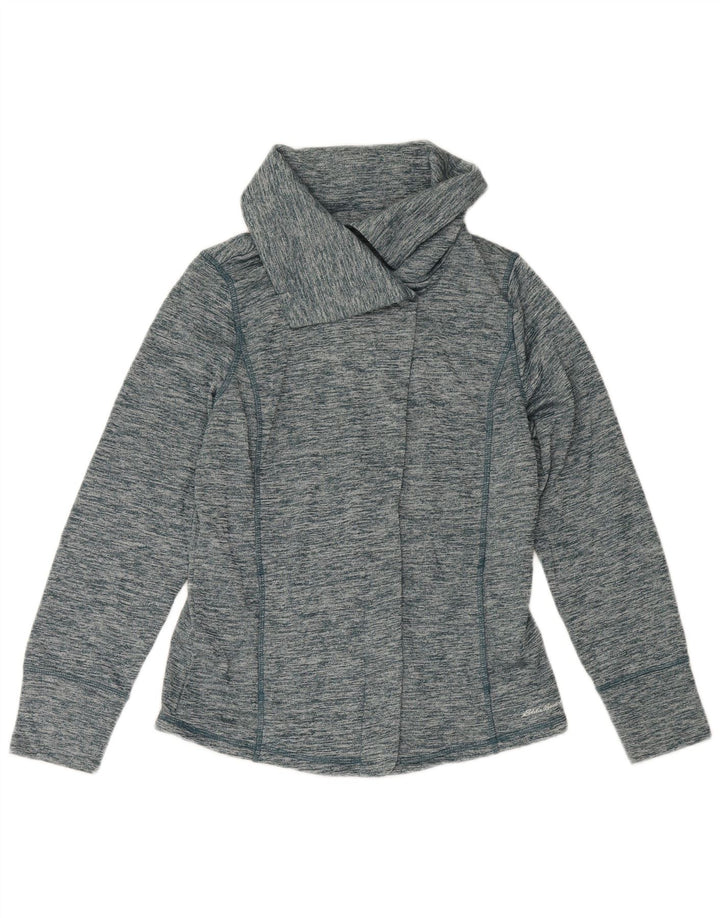 Eddie Bauer træningsdragt topjakke til kvinder UK 16 Large Blue Flecked Polyester