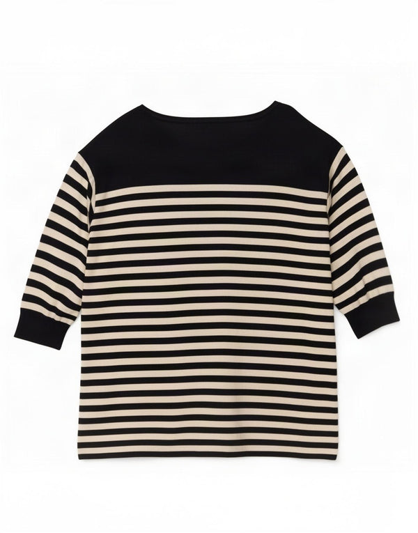 Marks & Spencer Dame Portfolio Top 3/4 ærmer UK 18 XL Marineblå Stribet