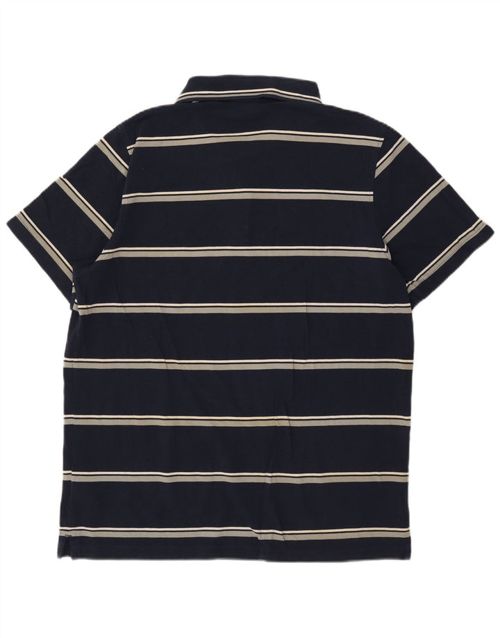 Reebok Poloshirt til mænd Stor marineblå stribet bomuld