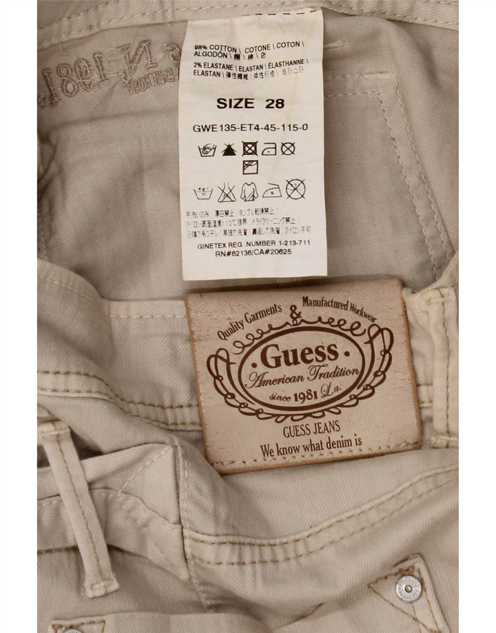 Guess Dame Denim Cargo Nederdel W28 Medium Beige Bomuld