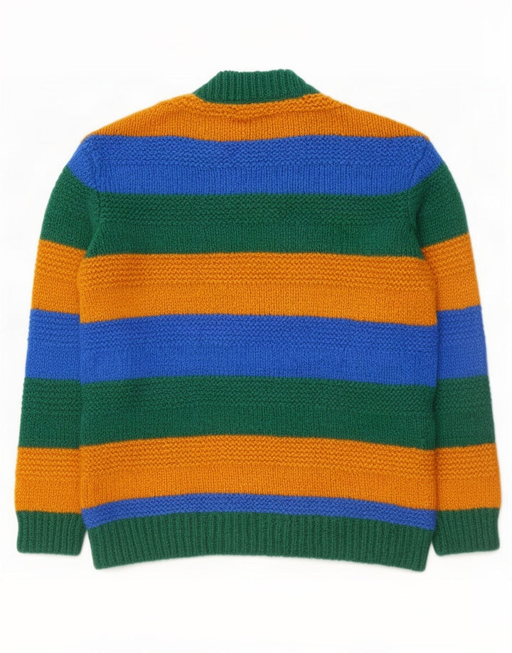 Zara Herre Crew Neck Jumper Sweater Medium Flerfarvet Stribet