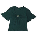 Marks & Spencer Damebluse Top UK 14 Medium Green Viscose
