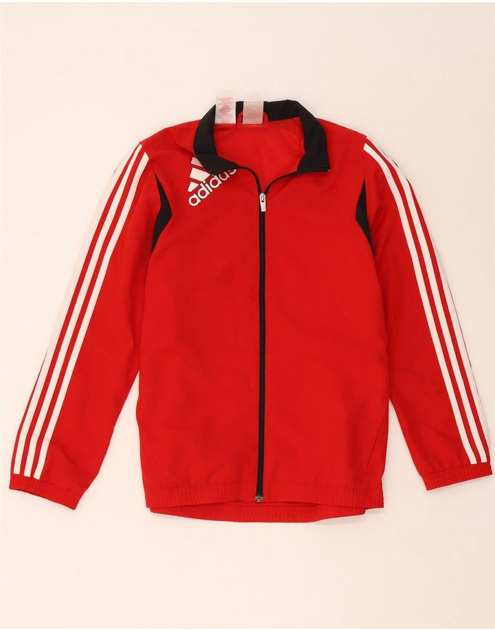 Adidas drenge grafisk træningsdragt topjakke 13-14 år rød polyester