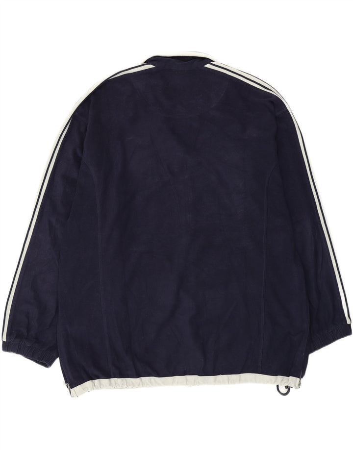 DIADORA Mens Fleece Jacket UK 44 2XL Navy Blue Polyester Vintage Diadora and Second-Hand Diadora from Messina Hembry 