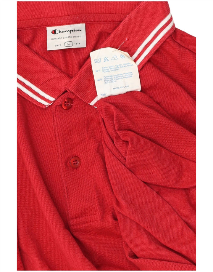 CHAMPION Herre poloshirt Stor rødstribet bomuld