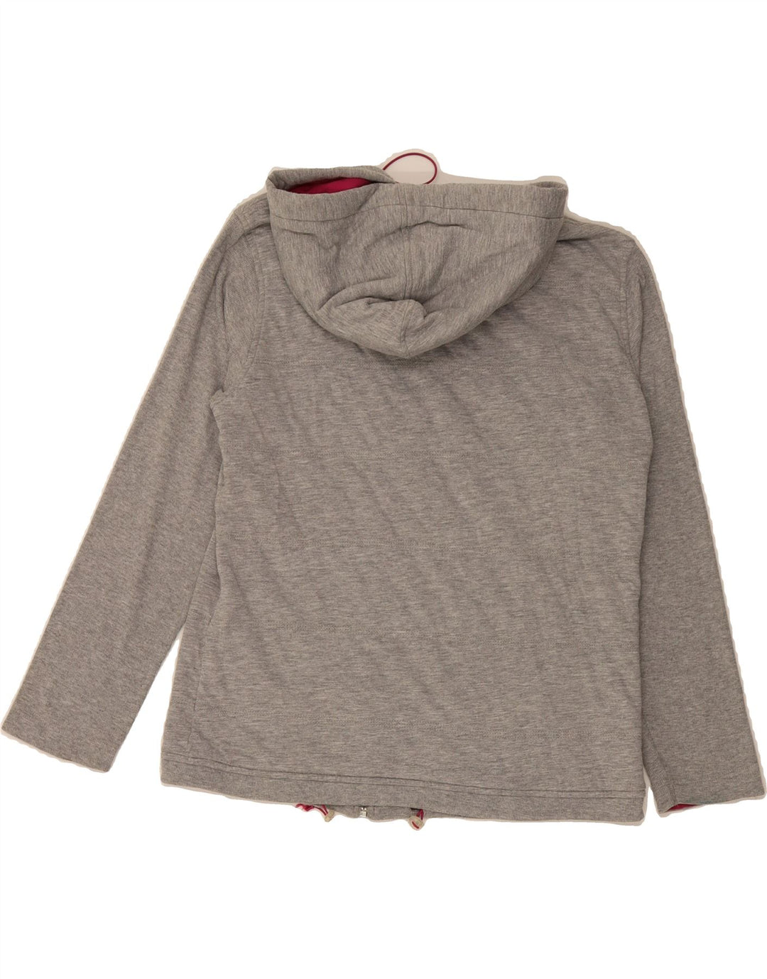 LOTTO Womens Zip Hoodie Sweater UK 12 Medium  Grey Cotton Vintage Lotto and Second-Hand Lotto from Messina Hembry 