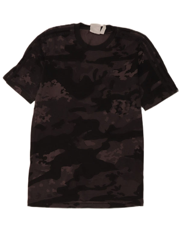 Adidas Herre T-Shirt Top XS Grå Camouflage Bomuld