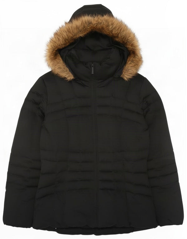 Calvin Klein Dame Hætte Oversized Polstret Jakke UK 10 Small Black
