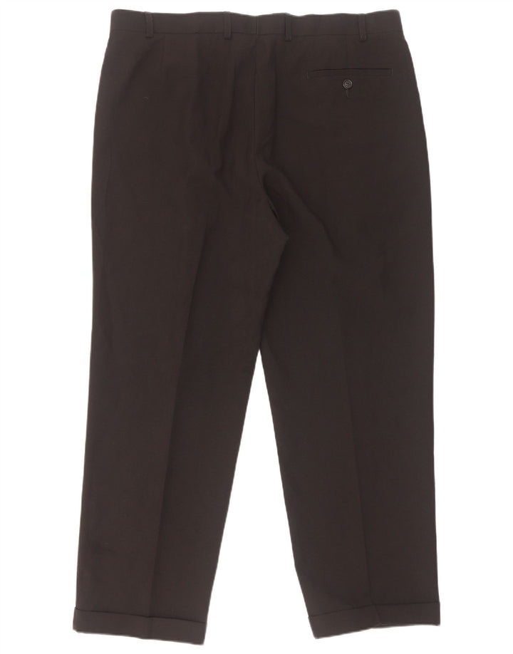 Marks & Spencer Herre Pegged Suit Bukser W38 L29 Sort Polyester