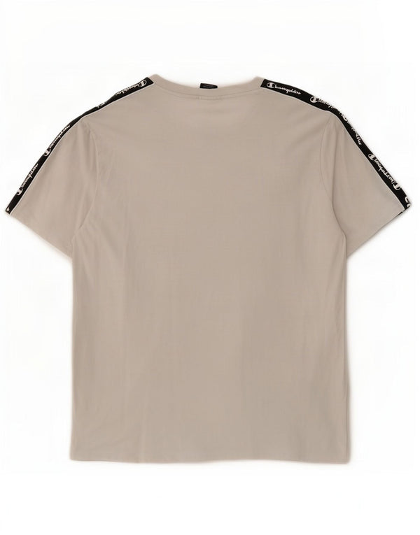 Champion Herre Grafisk T-Shirt Top XL Hvid Colourblock