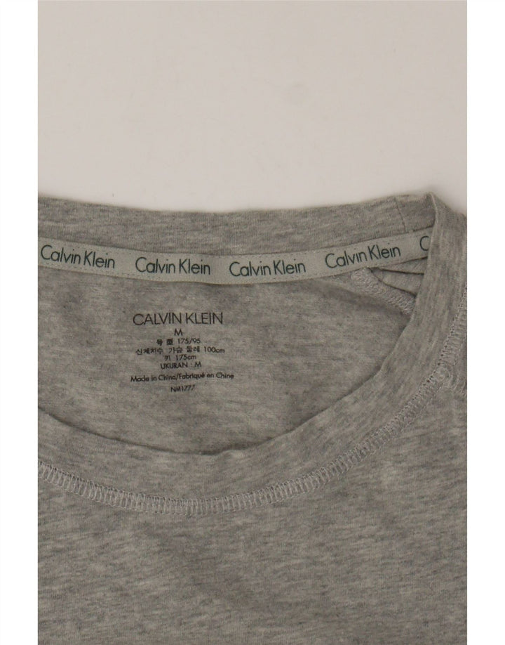 CALVIN KLEIN Mens Graphic Top Long Sleeve Medium Grey