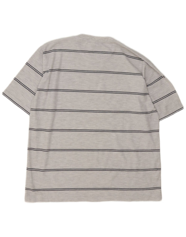 Umbro Herre T-Shirt Top XL Gråstribet Polyester