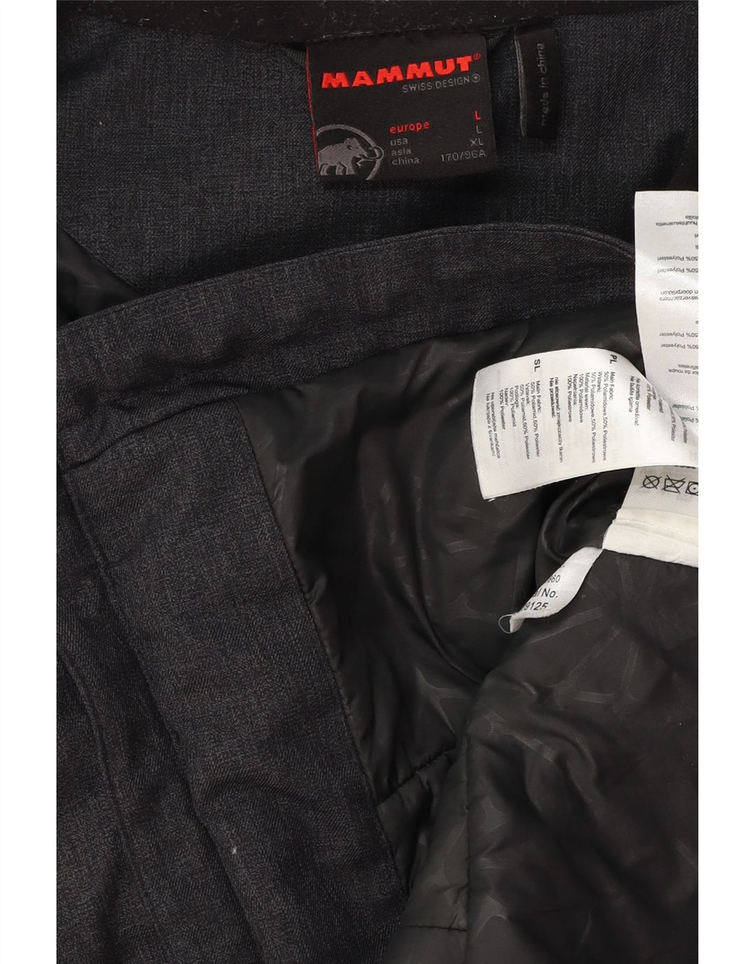 MAMMUT vindjakke med hætte til kvinder UK 16 Stor grå polyester