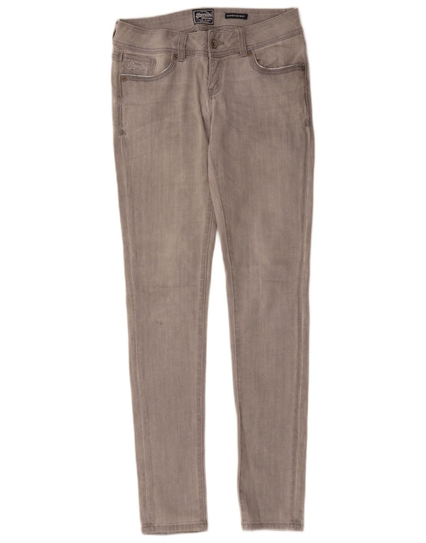 Superdry Super Skinny Jeans til kvinder W29 L32 Grå bomuld