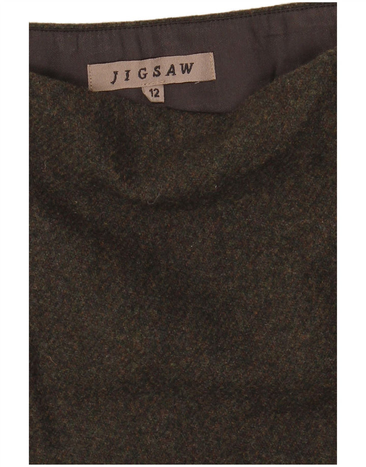 Jigsaw Dame Mini-nederdel UK 12 Medium W31 Khaki