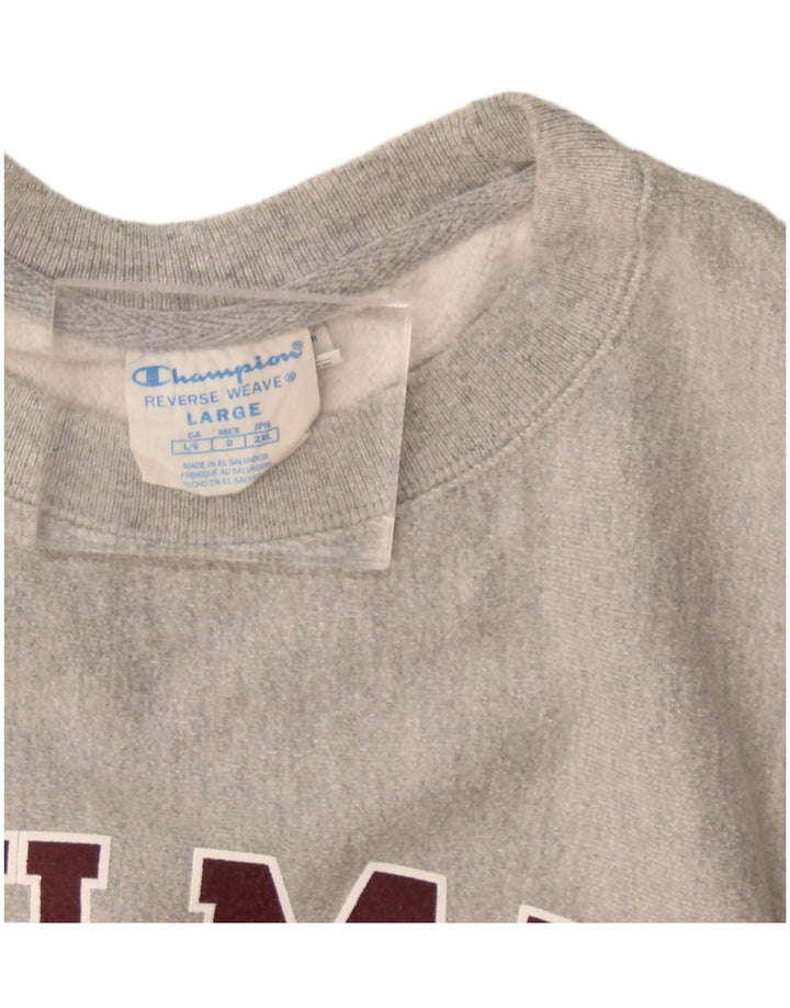 Champion Herre Grafisk Sweatshirt Jumper Stor Grå Bomuld