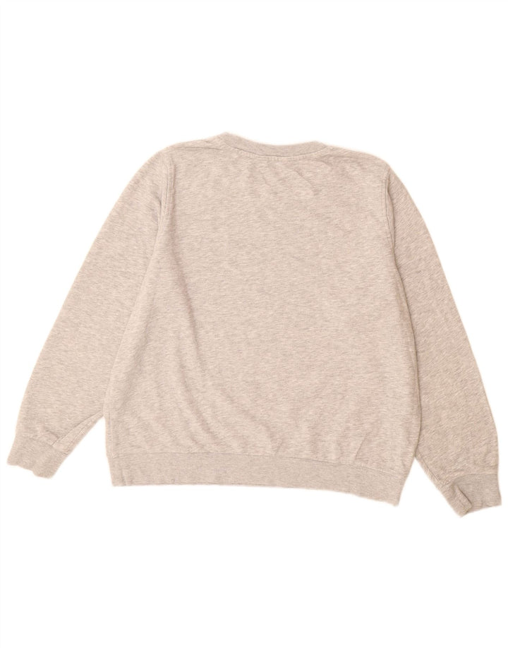 Marks & Spencer Dame Oversized Sweatshirt Jumper UK 16 Stor Grå Bomuld