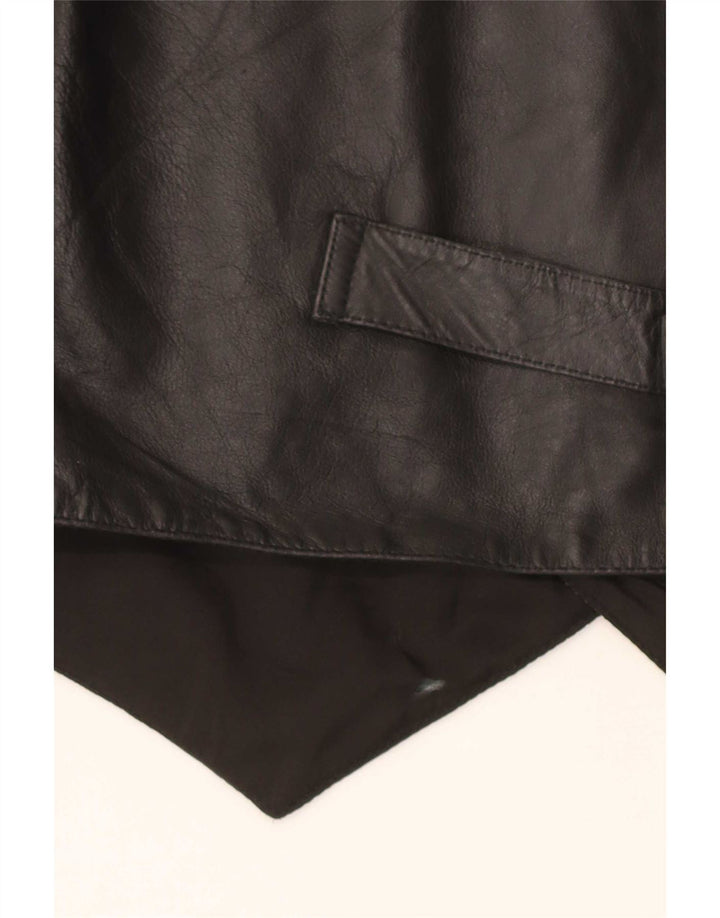 Vintage herre lædervest medium sort