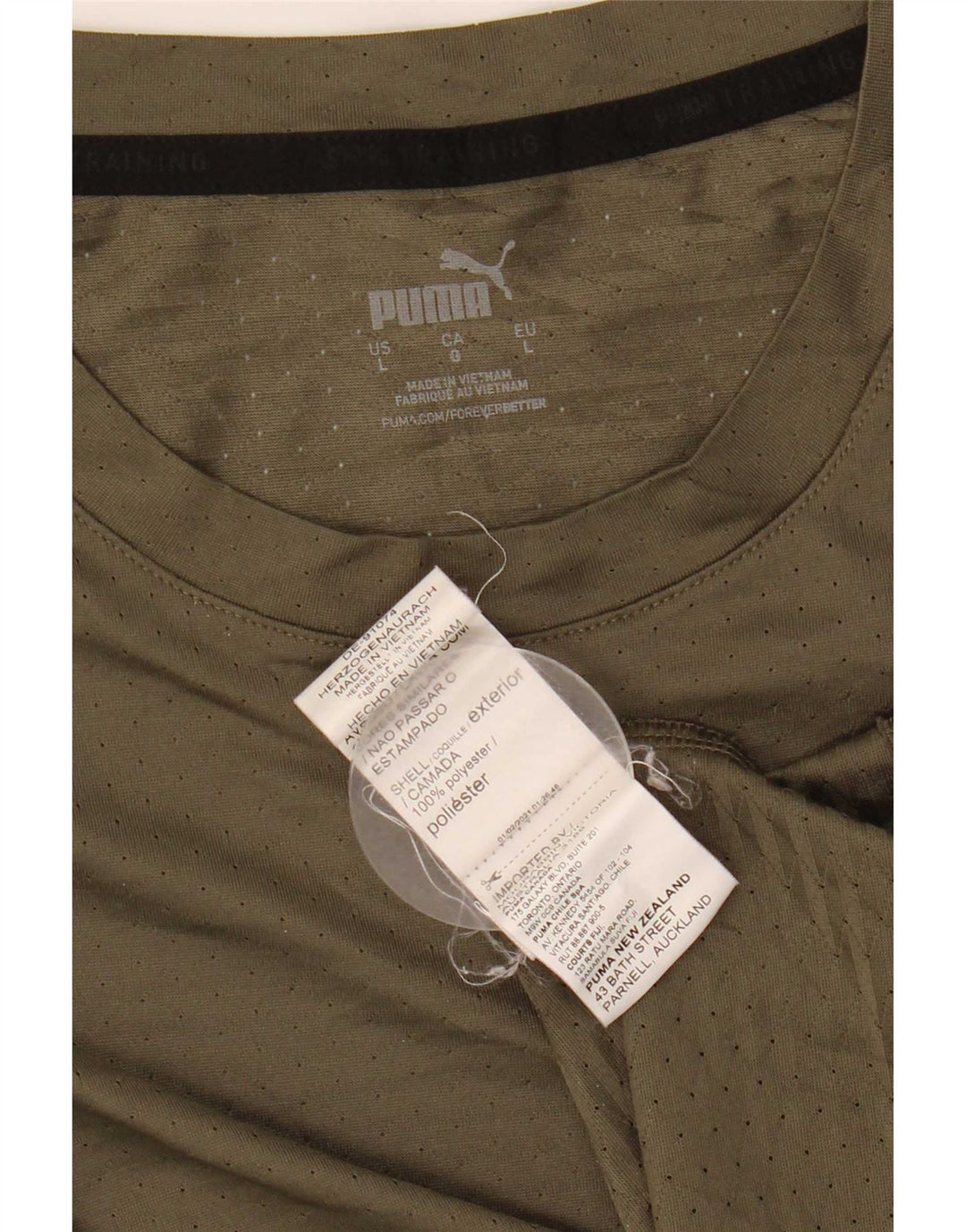 Puma Herre T-Shirt Top Stor Khaki Polyester