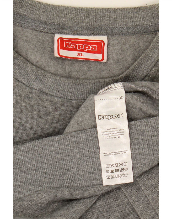 Kappa Herre Grafisk Sweatshirt Jumper XL Grå Polyester