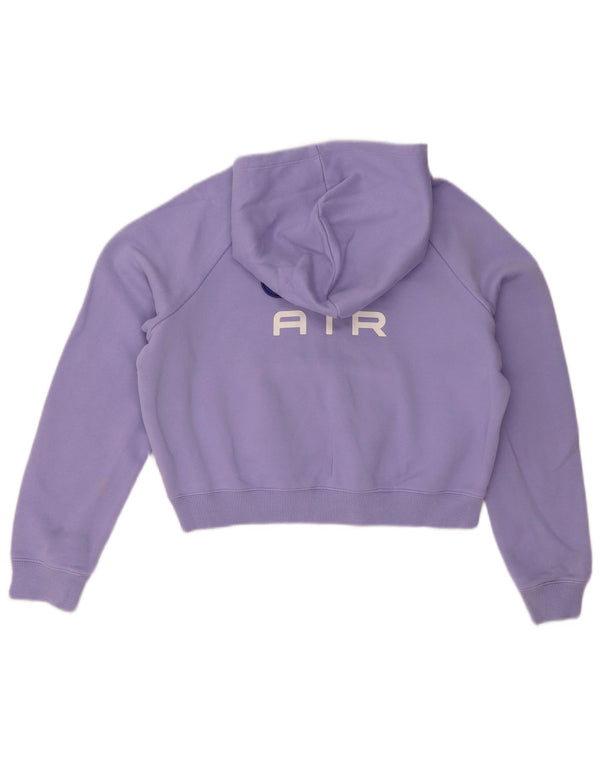 Nike Piger Crop Graphic Hoodie Jumper 13-14 år XL Lilla Bomuld