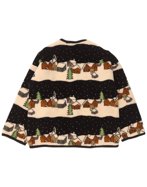 Vintage Dame Novelty Fit Fleecejakke UK 18 XL Flerfarvet Vinter