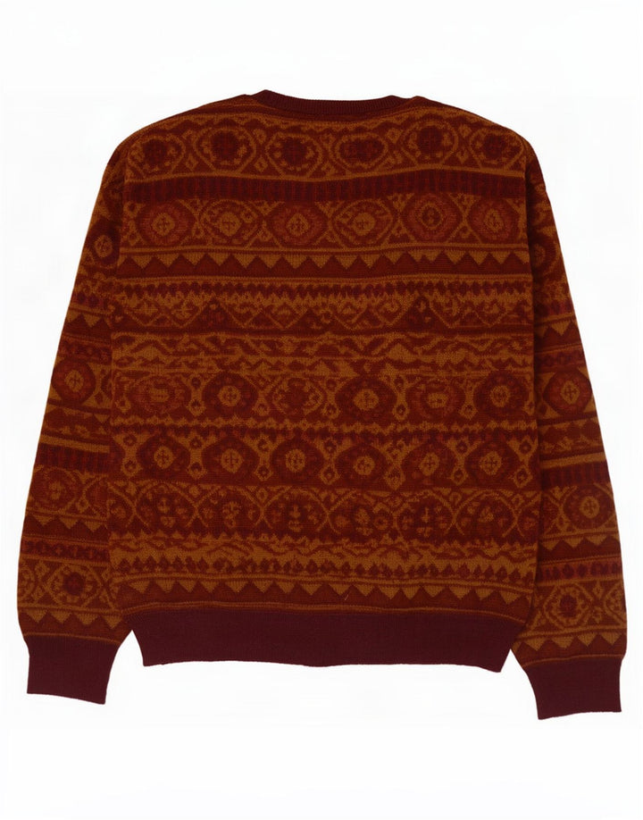 De Pietri Herre Cardigan Sweater XL Brun Geometrisk