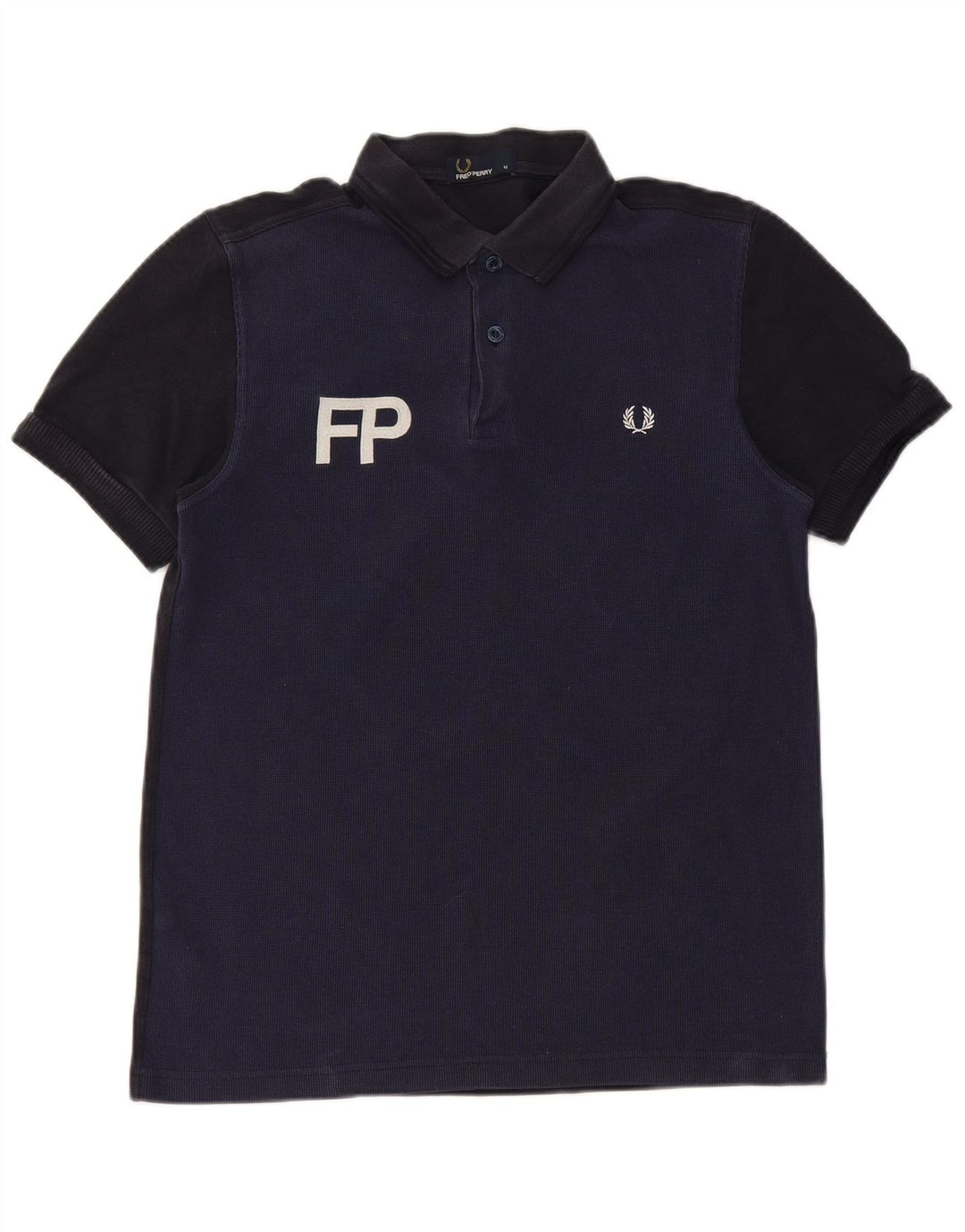 Fred Perry Herre grafisk poloshirt Medium Marineblå Colourblock Bomuld