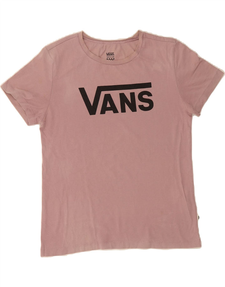 VANS Womens Graphic T-Shirt Top UK 12 Medium Pink Cotton Vintage Vans and Second-Hand Vans from Messina Hembry 
