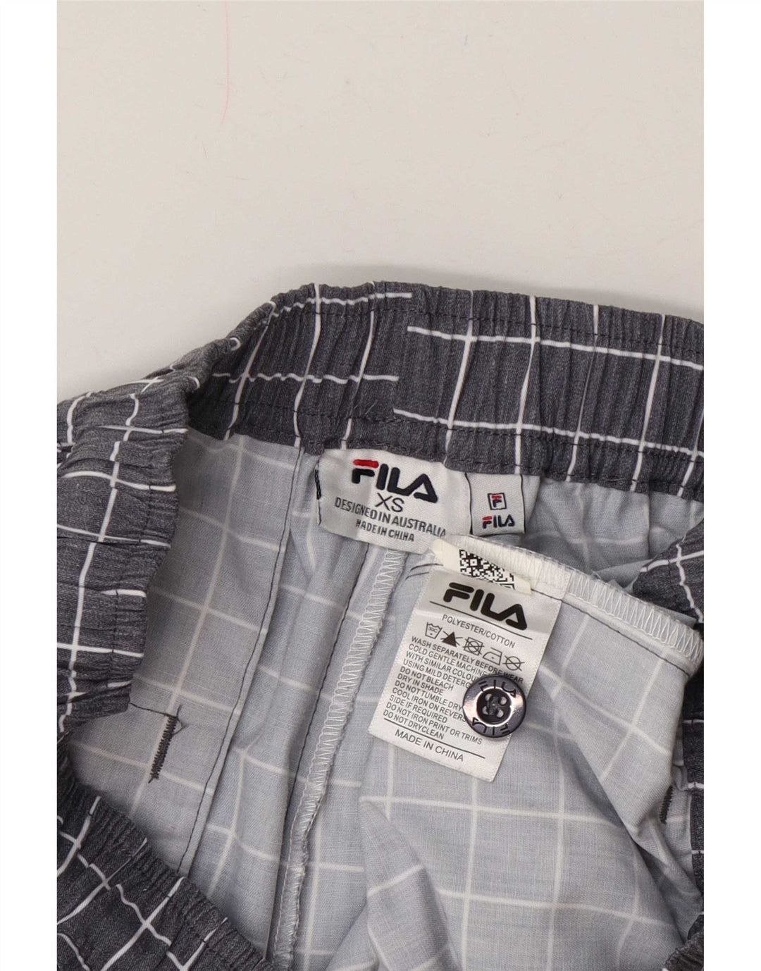 Fila Sportshorts til mænd XS Grå ternet polyester