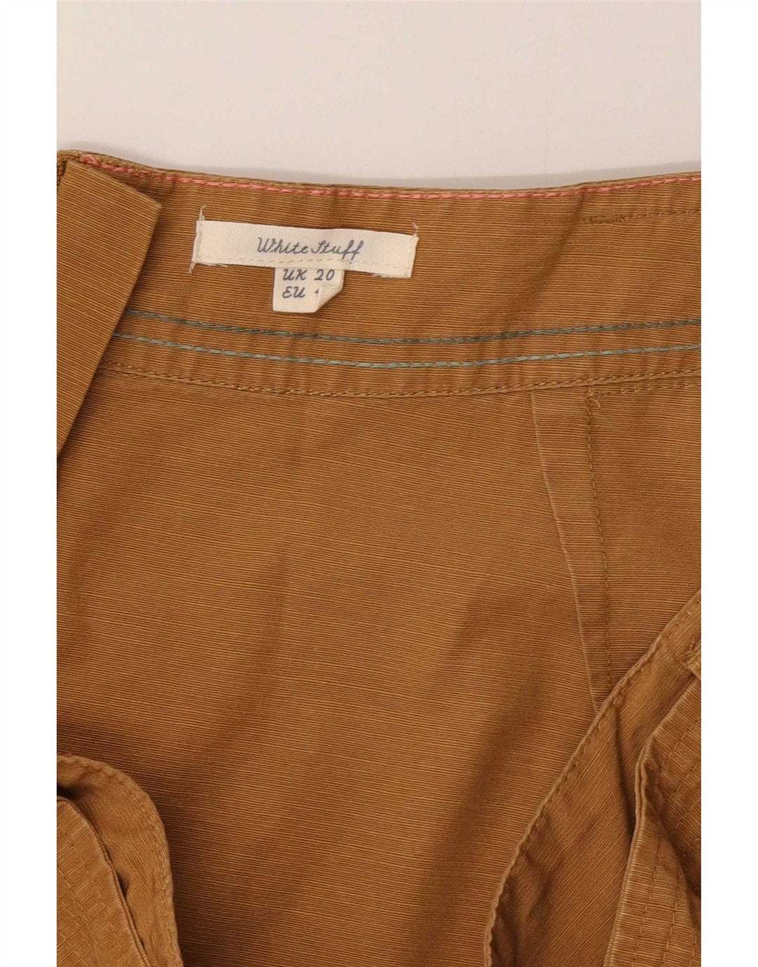 White Stuff Dame Cargo Skirt UK 20 2XL W40 Beige Lyocell