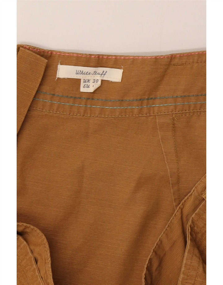 White Stuff Dame Cargo Skirt UK 20 2XL W40 Beige Lyocell