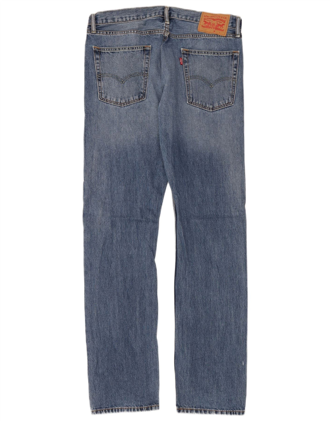 LEVI'S Herre 513 Slim Straight Jeans W33 L34 Blå Bomuld