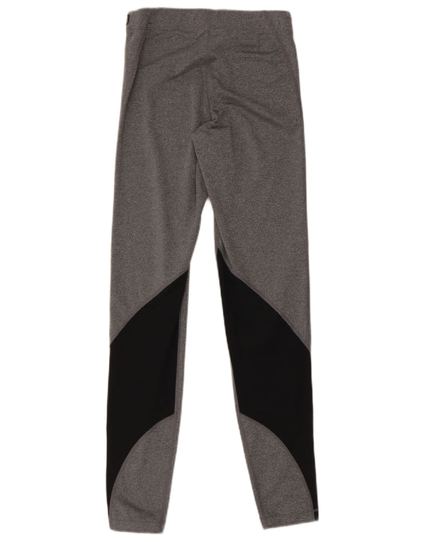 Nike Dame Leggings UK 8 Small Grey Colourblock Sports