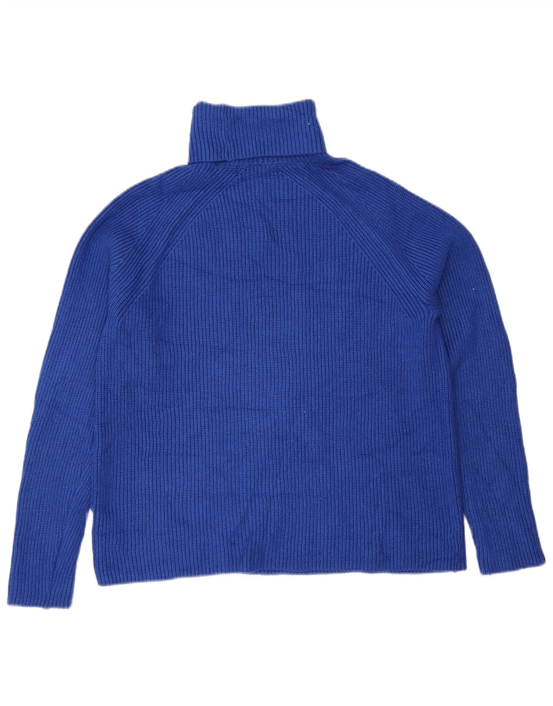 Marks & Spencer Dame Rullehals sweater UK 14 Medium Blue Viscose
