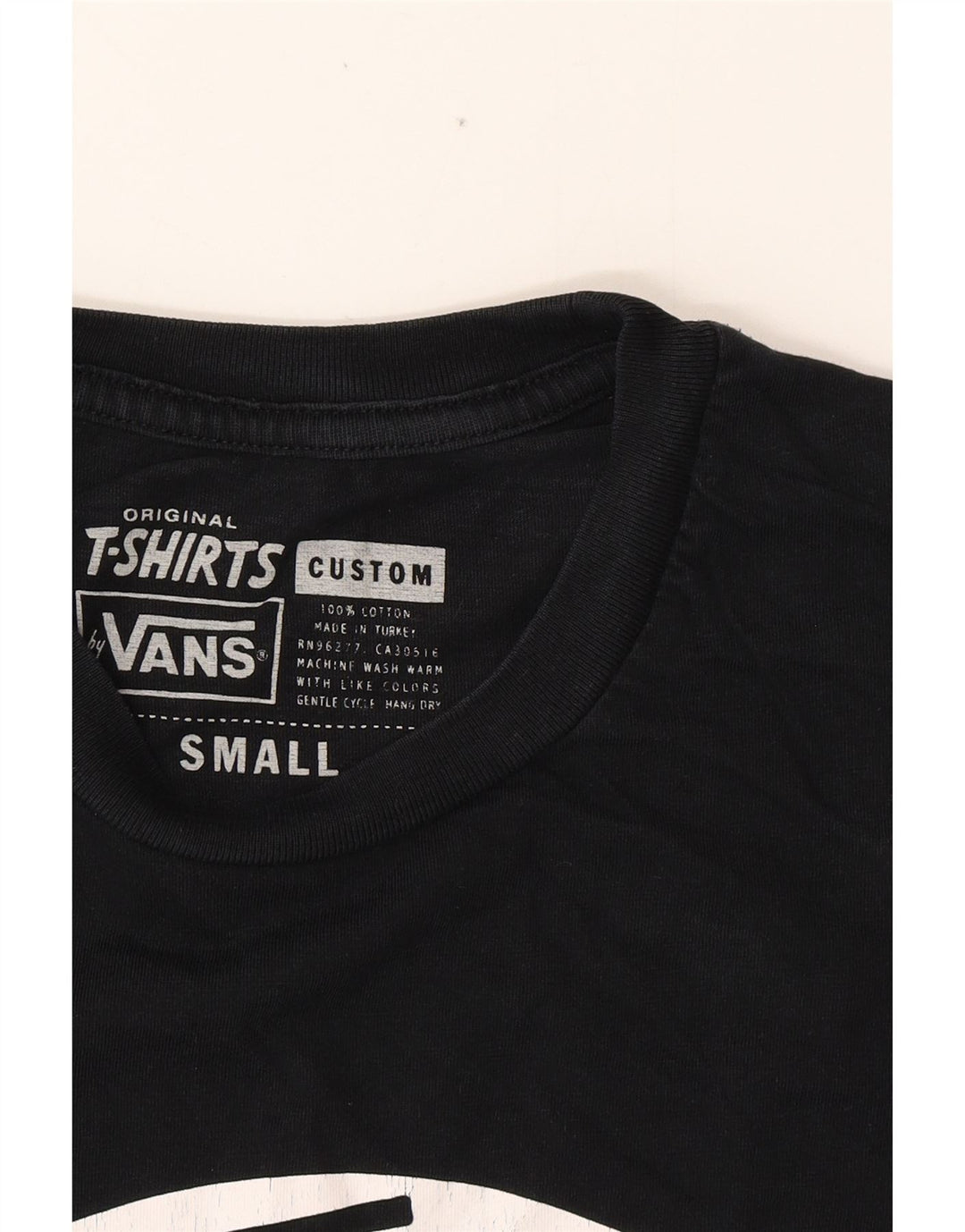 VANS Herre Custom Fit grafisk T-shirt top lille sort bomuld