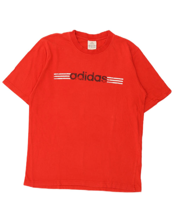 Adidas Herre grafisk T-shirt Top Medium Rød Bomuld