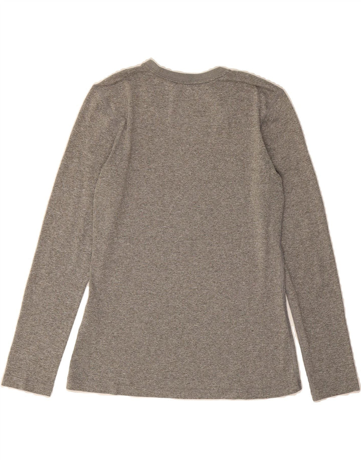 NIKE Womens Gonzaga Graphic Top Long Sleeve UK 10 Small Grey Polyester Vintage Nike and Second-Hand Nike from Messina Hembry 