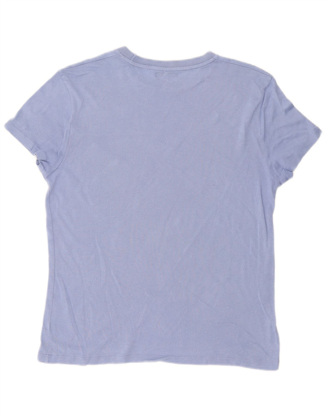 Zara Herre T-Shirt Top Lille Blå Bomuld