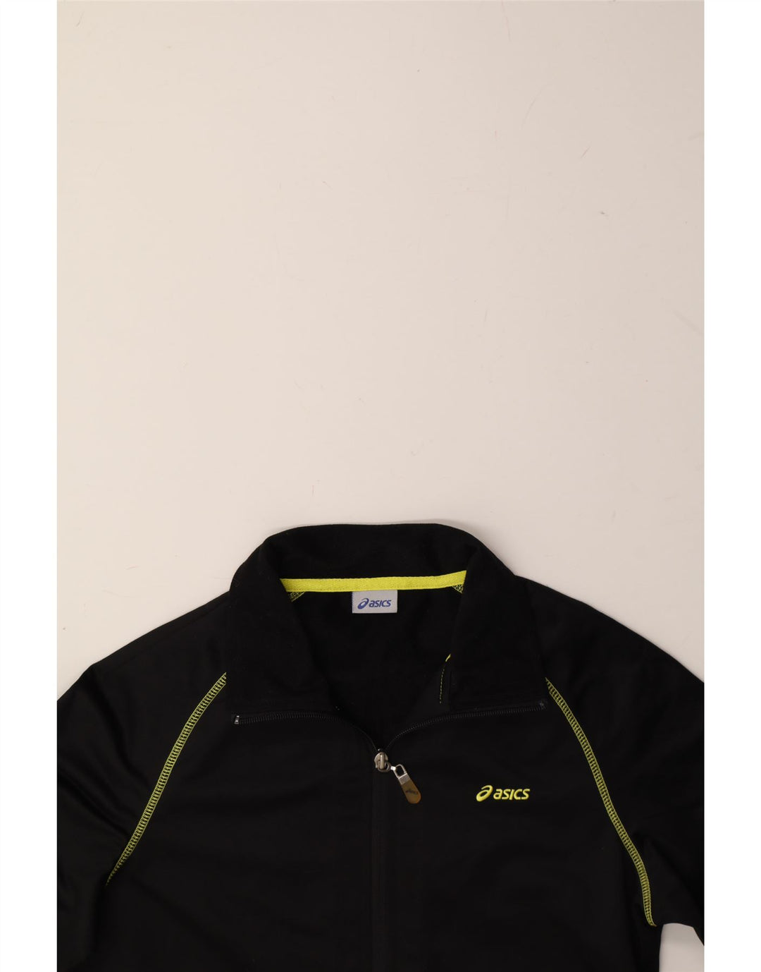 ASICS Womens Tracksuit Top Jacket UK 10 Small Black Polyester Vintage Asics and Second-Hand Asics from Messina Hembry 