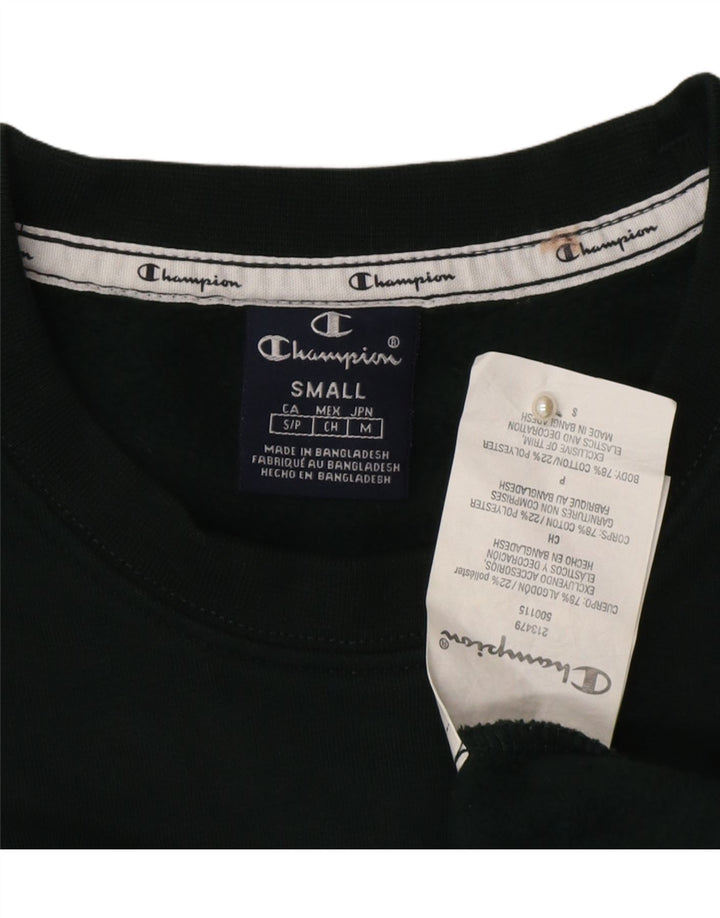 CHAMPION Mens Graphic Sweatshirt Jumper Small Green Cotton Vintage Champion and Second-Hand Champion from Messina Hembry 