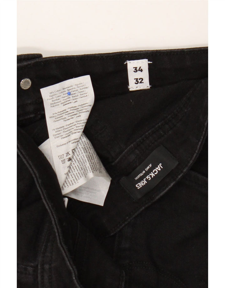 Jack & Jones Herre Slim Jeans W34 L32 Sort Bomuld