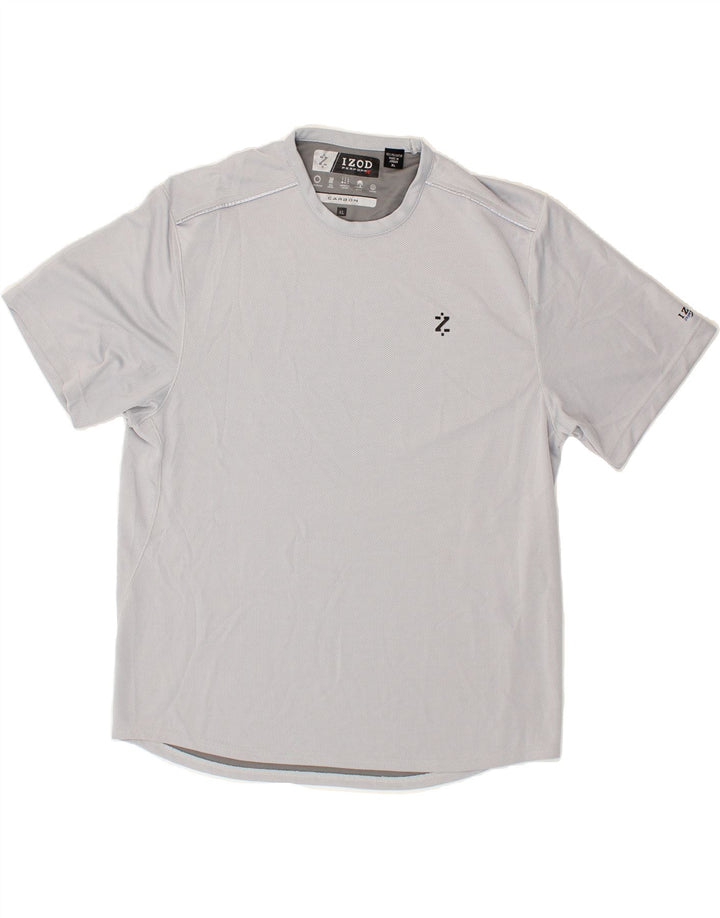IZOD Mens T-Shirt Top XL Grey Polyester Vintage Izod and Second-Hand Izod from Messina Hembry 