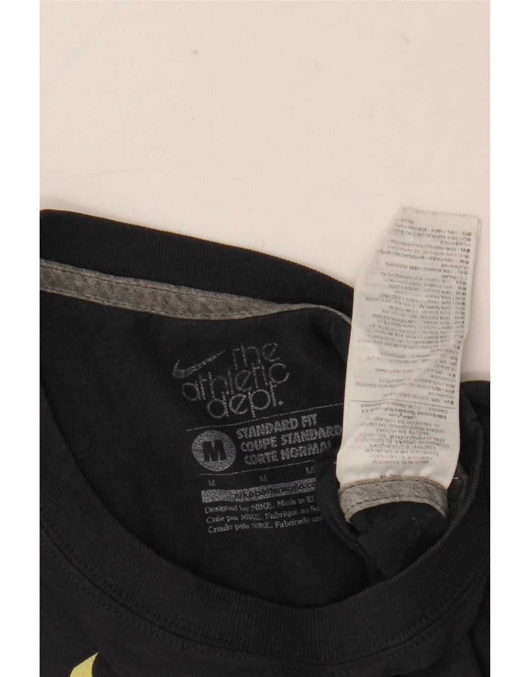 Nike Herre Standard Fit Grafisk T-shirt Top Medium Marineblå Bomuld