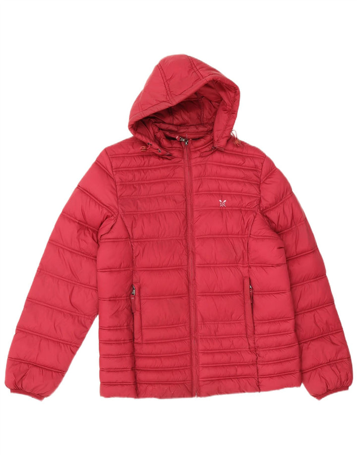 Crew Clothing Dame hættejakke UK 12 Medium Rød Polyamid