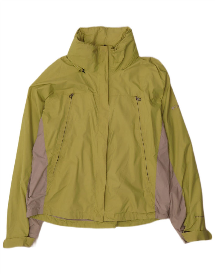 Columbia Womens Omni-Tech regnjakke UK 18 XL Grøn Colourblock Nylon