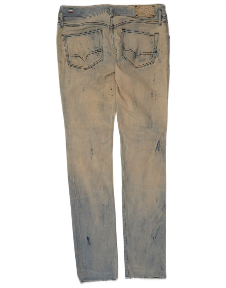 Diesel Dame Matic Distressed Slim Jeans W30 L34 Blå Bomuld