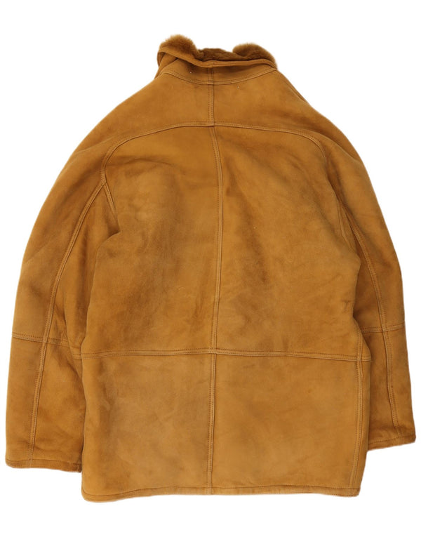 Vintage Herre Shearling Jacket IT 52 XL Brun